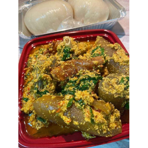Egusi soup with any swallow